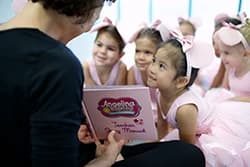 Angelina Ballerina class with teacher at Dance City